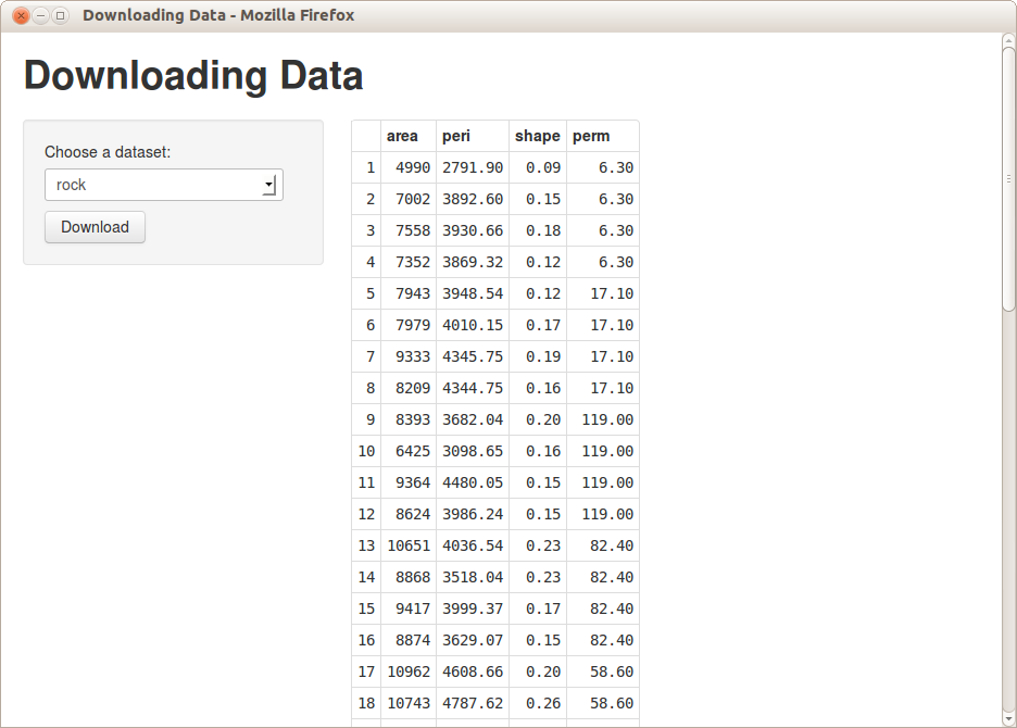 Downloading Data Screenshot